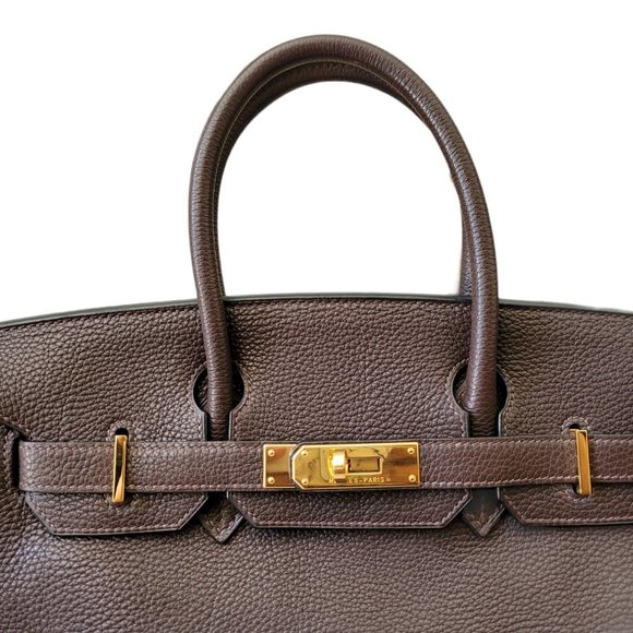 Hermes Birkin 30 cm Chocolat Togo Leather Handbag - Picture 5 of 10